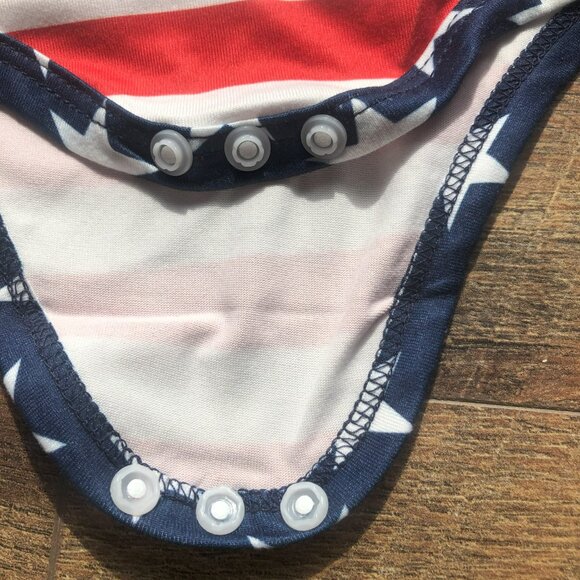 American flag stars and stripes Unisex outfit 2 piece set 9 - 12 months - Picture 3 of 3
